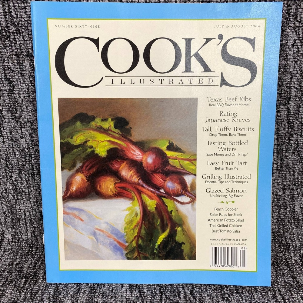 VTG Cooks Illustrated Magazine No 69 July Aug 2004 Texas Beef Ribs Grilling